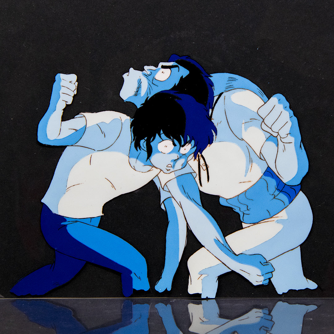 Urusei Yatsura (Lum) – Ataru Moroboshi Fight Scene – original animation production artwork – detail 4