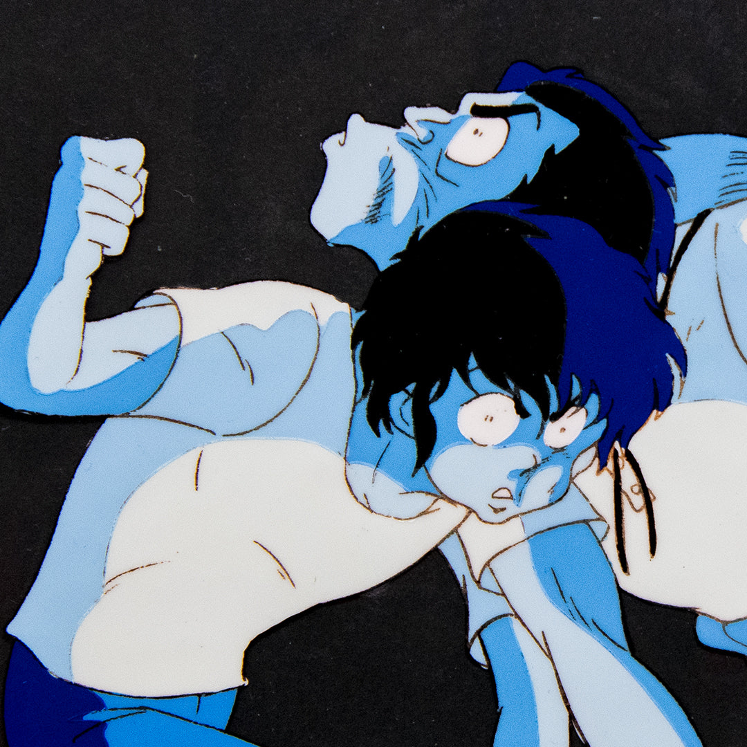 Urusei Yatsura (Lum) – Ataru Moroboshi Fight Scene – original animation production artwork – detail 2