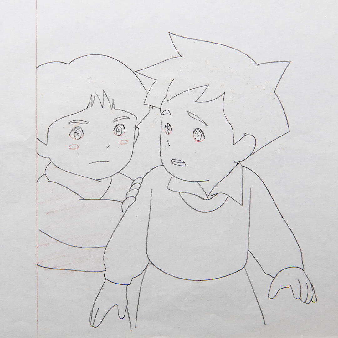 Lassie – Priscilla and John – original animation production artwork – detail 4