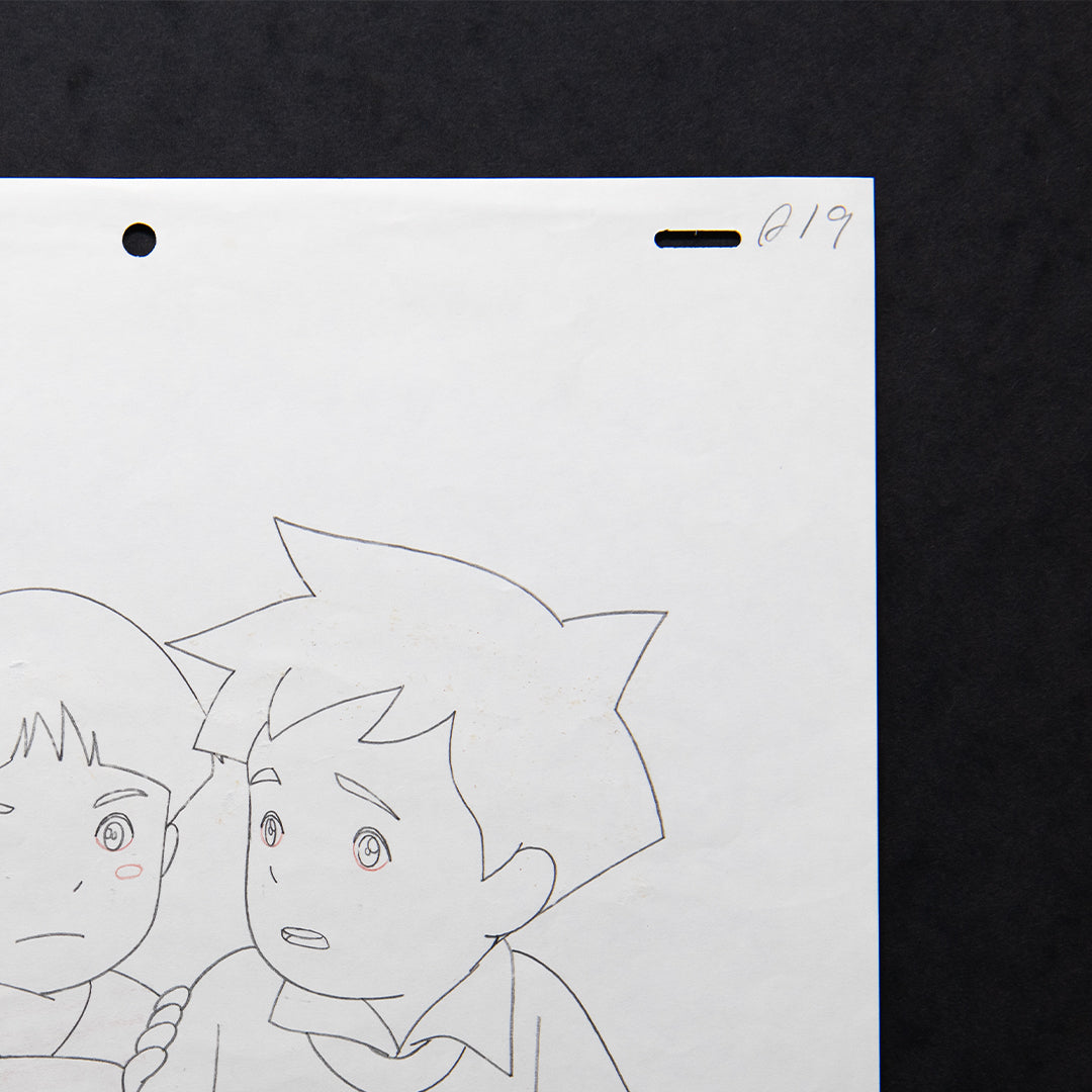 Lassie – Priscilla and John – original animation production artwork – detail 5