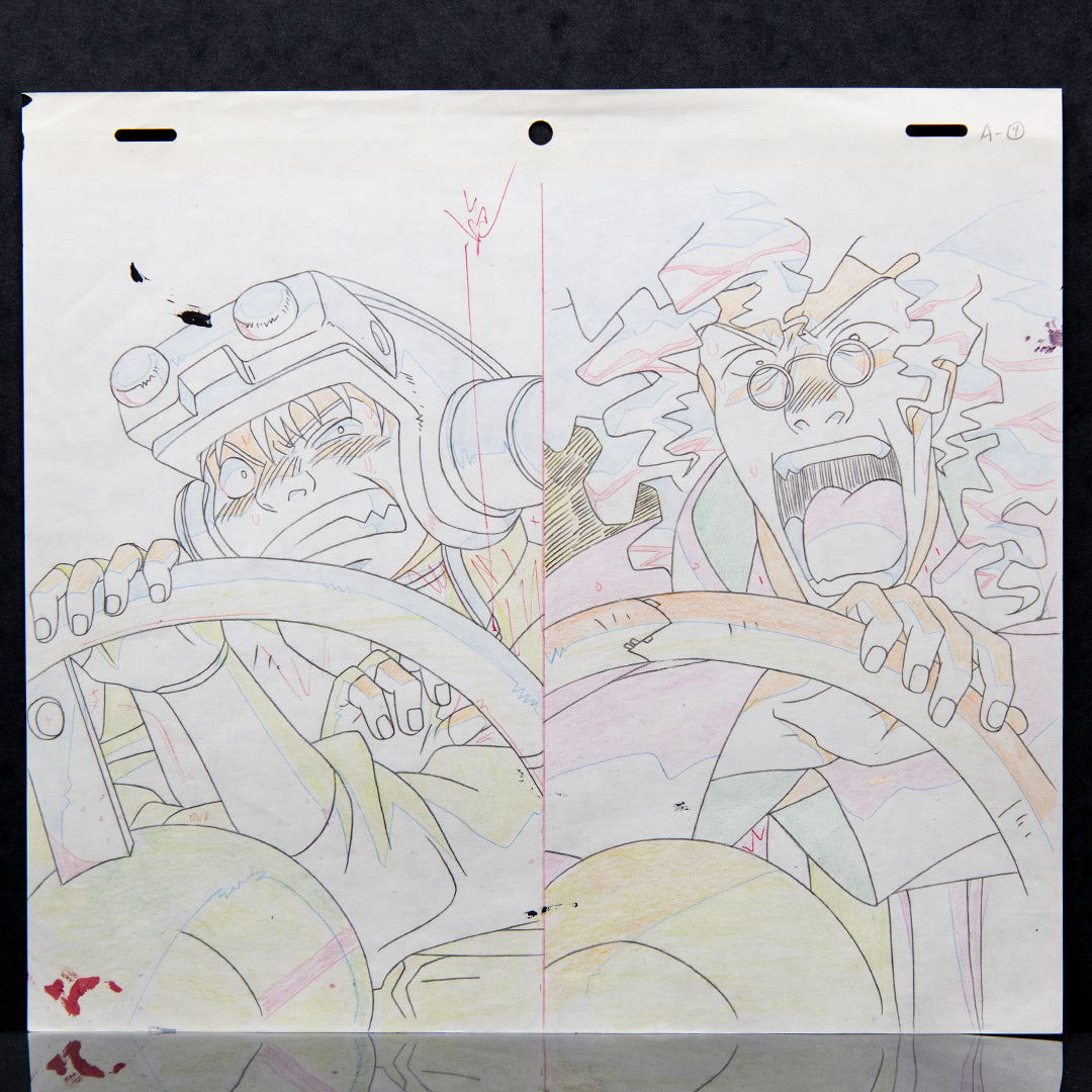 Hakugei: Legend of the Moby Dick – Split Screen, Academias & Speed King – original animation production artwork – detail 3