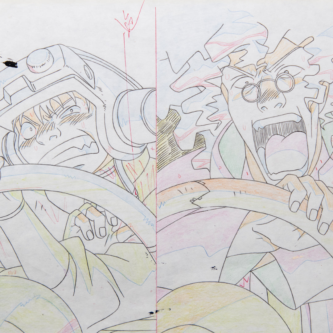 Hakugei: Legend of the Moby Dick – Split Screen, Academias & Speed King – original animation production artwork – detail 4