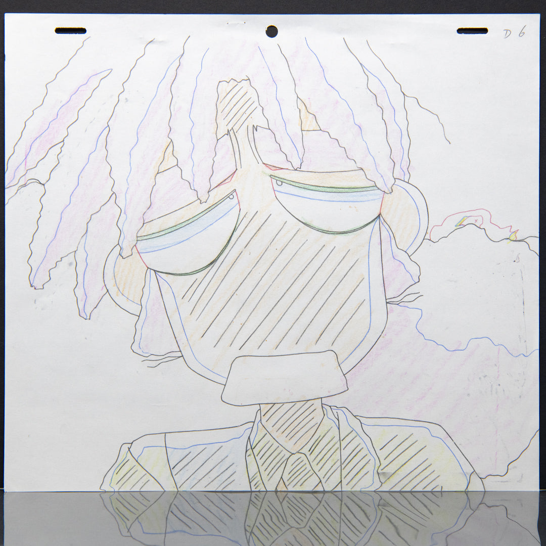 Mon Colle Knights – Ishiroubei Gutted – original animation production artwork – detail 4