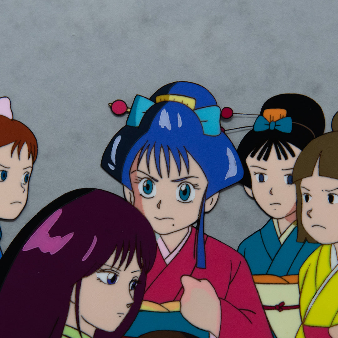 Norakuro – Rika Meeting a Group of Women – original animation production artwork – detail 5
