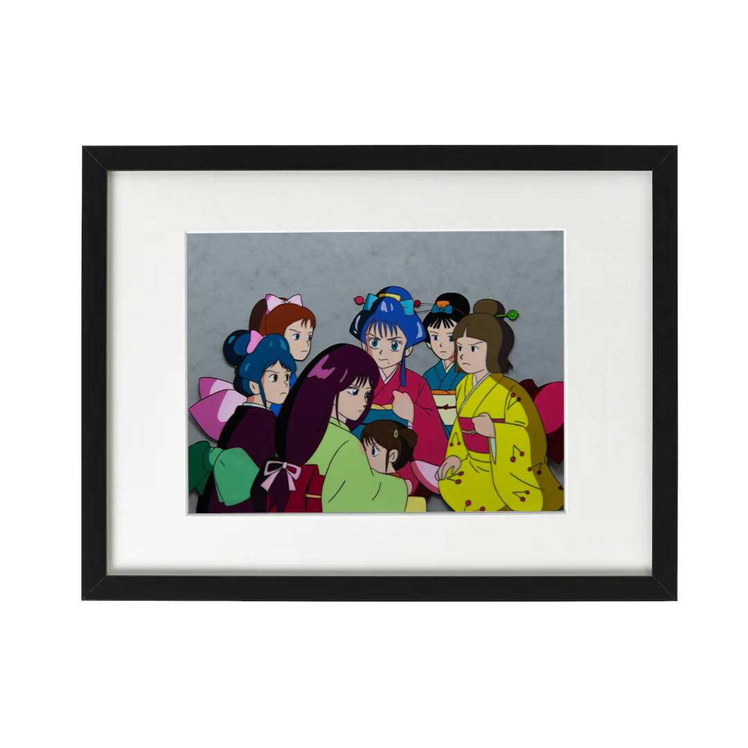 Norakuro – Rika Meeting a Group of Women – original animation production artwork – detail 3