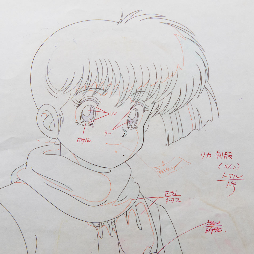 Norakuro – Rika – original animation production artwork – detail 4