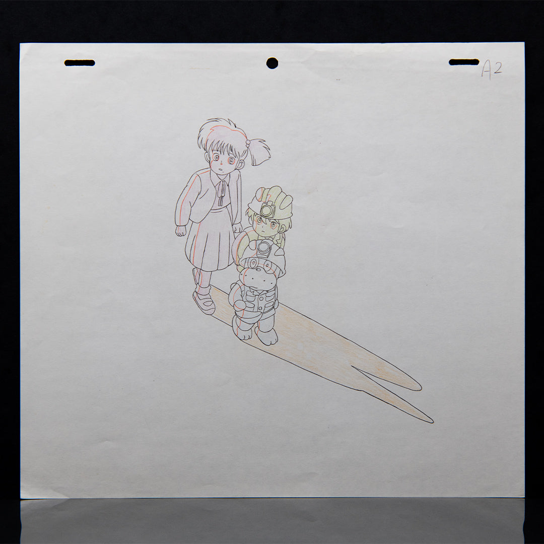 Norakuro – Rika – original animation production artwork – detail 3