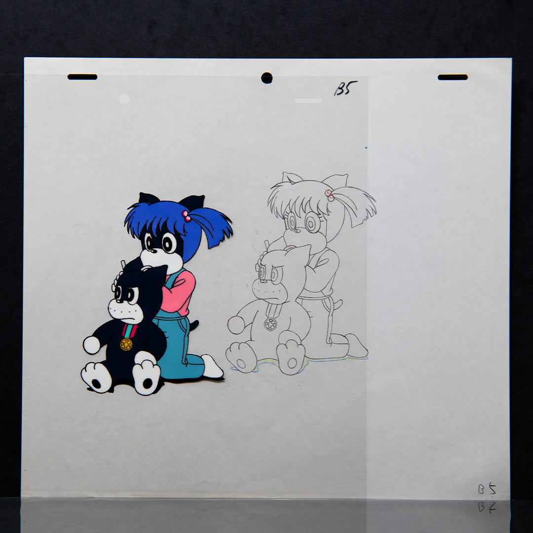 Norakuro – Norakuro-kun & Rika with Dog Face – original animation production artwork – detail 5