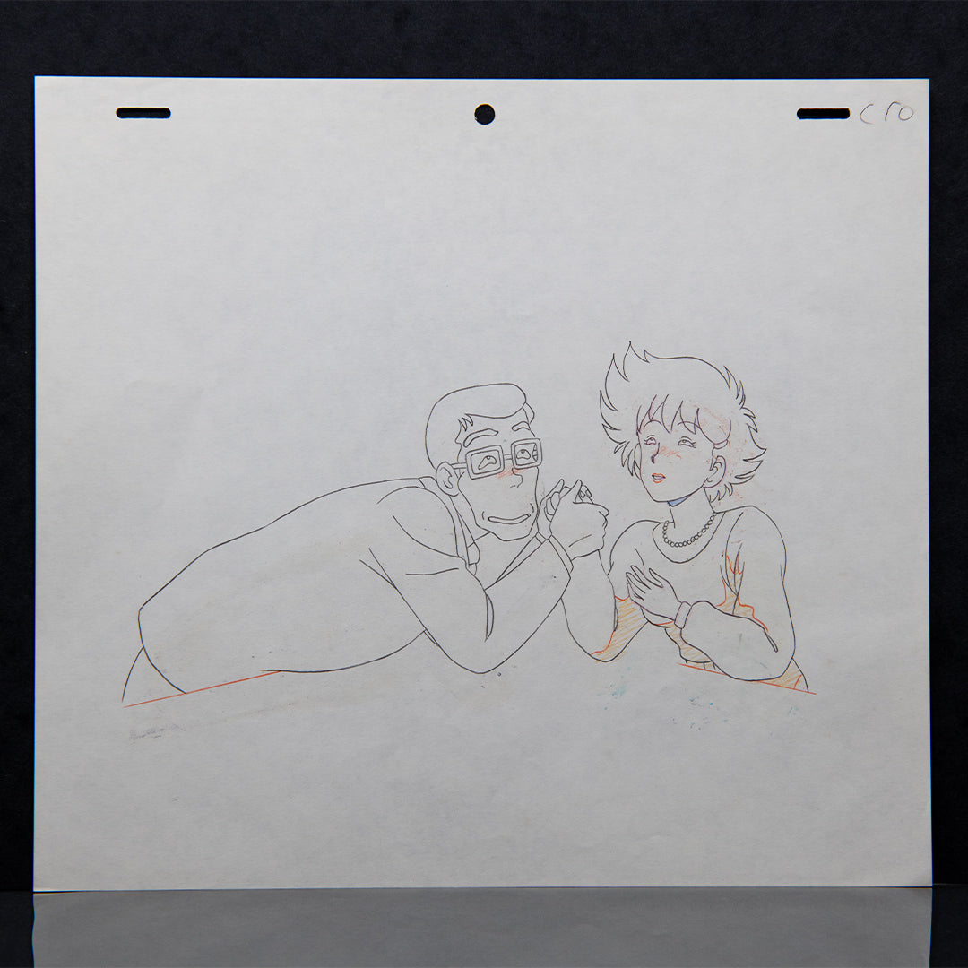 Norakuro – Romantic Couple – original animation production artwork – detail 2