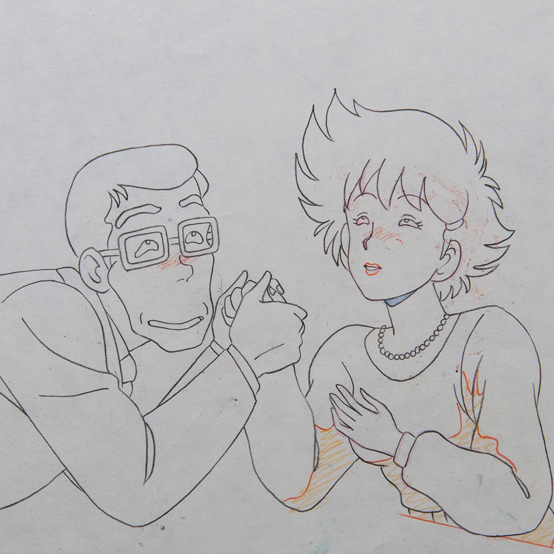 Norakuro – Romantic Couple – original animation production artwork
