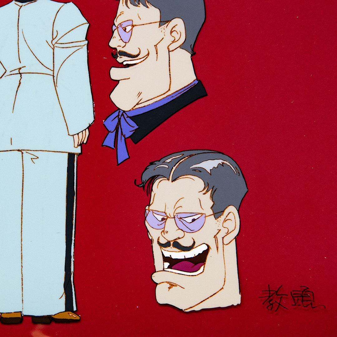 Sakigake!! Otokojuku – Vice Principal – original animation production artwork – detail 3