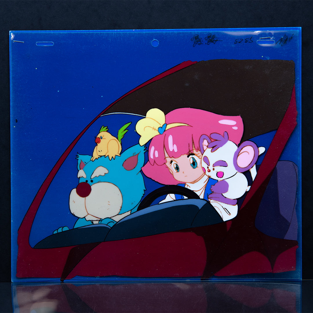 Magical Princess Minky Momo – Gigi Driving with Friends – original animation production artwork