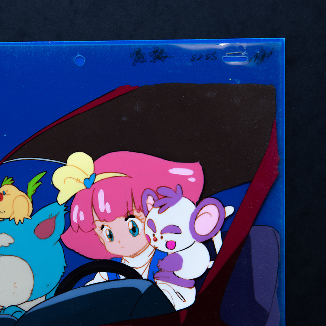 Magical Princess Minky Momo – Gigi Driving with Friends – original animation production artwork – detail 3