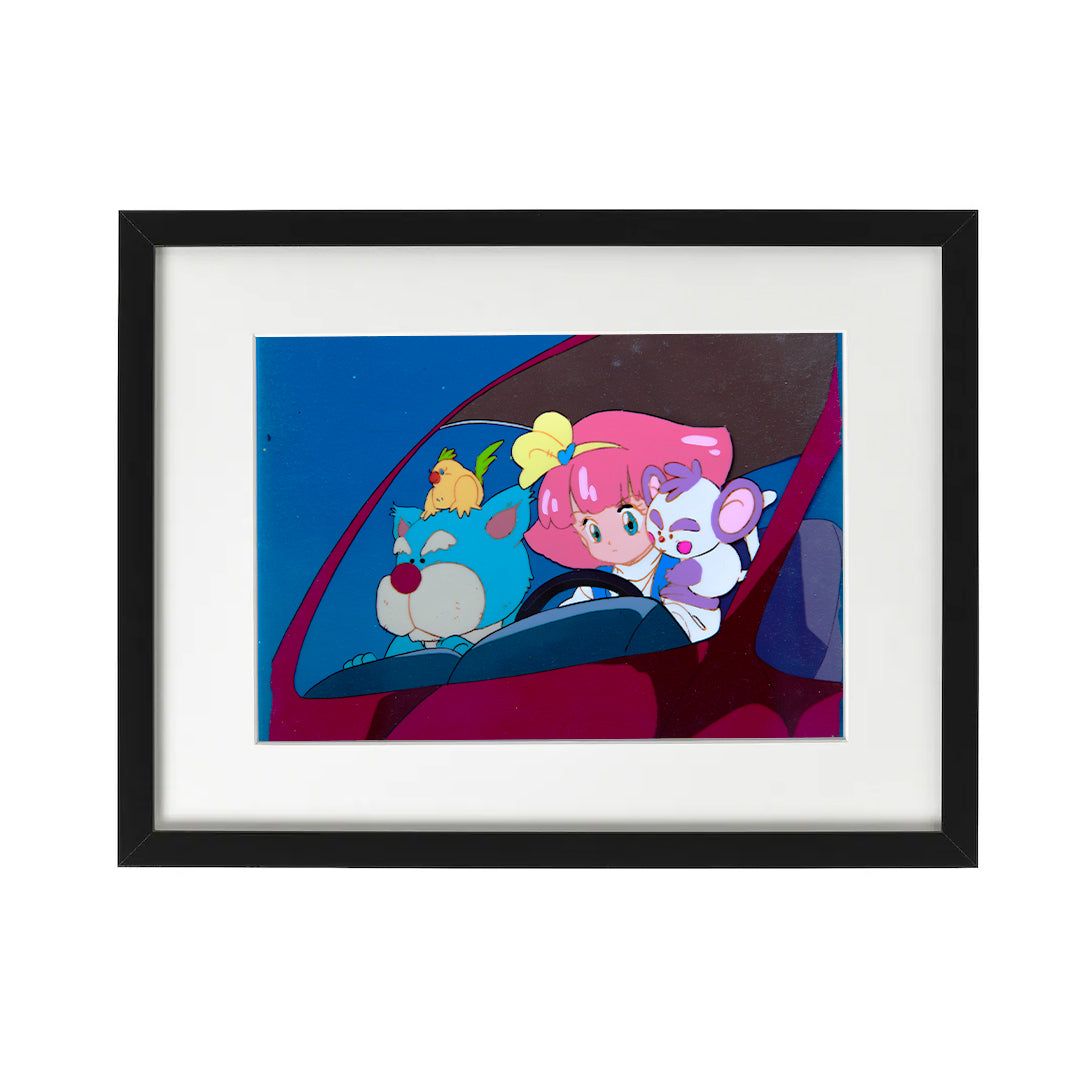Magical Princess Minky Momo – Gigi Driving with Friends – original animation production artwork – detail 4
