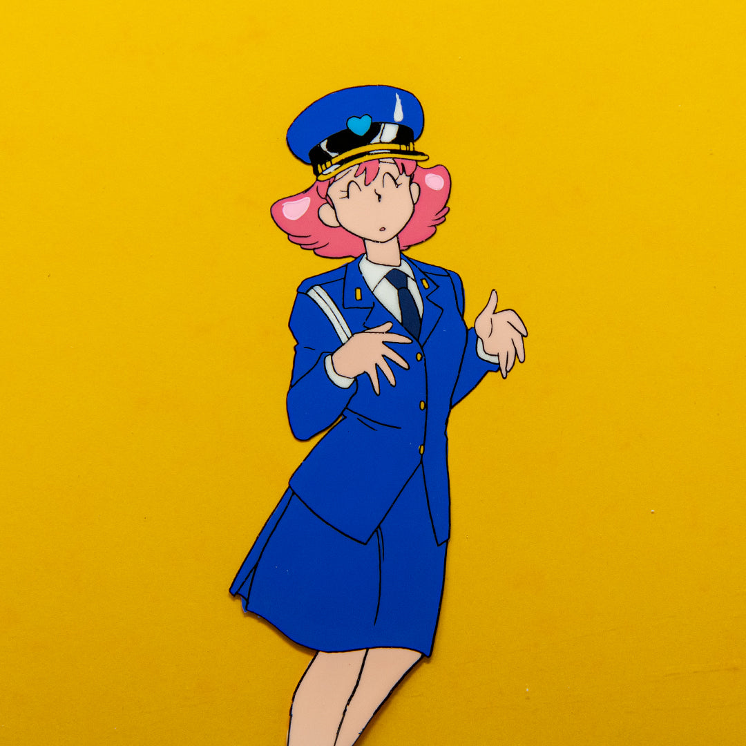 Magical Princess Minky Momo – Gigi Flight Attendant – original animation production artwork – detail 3