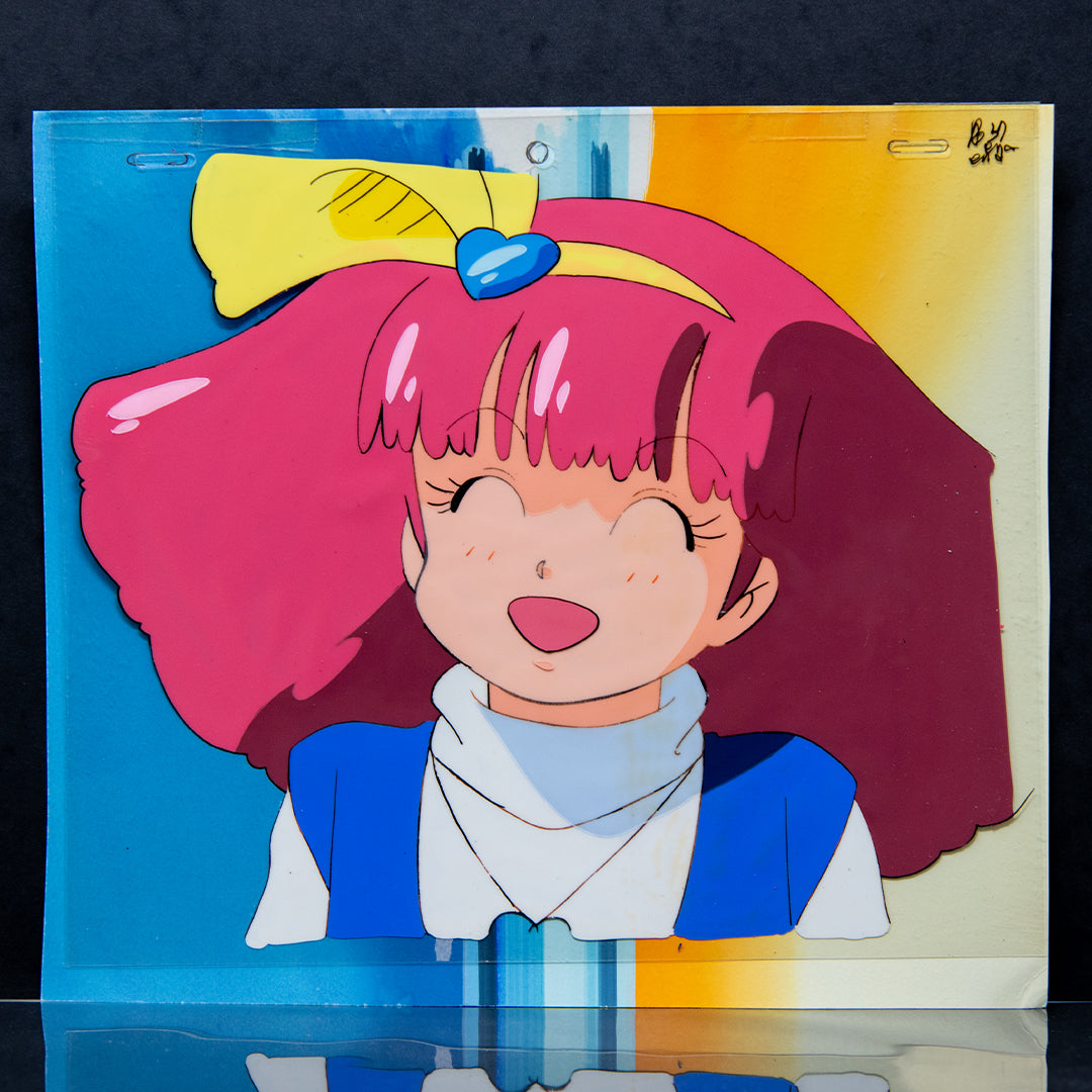 Magical Princess Minky Momo - Gigi Cute & Smiling - Production Cel + Background & Douga