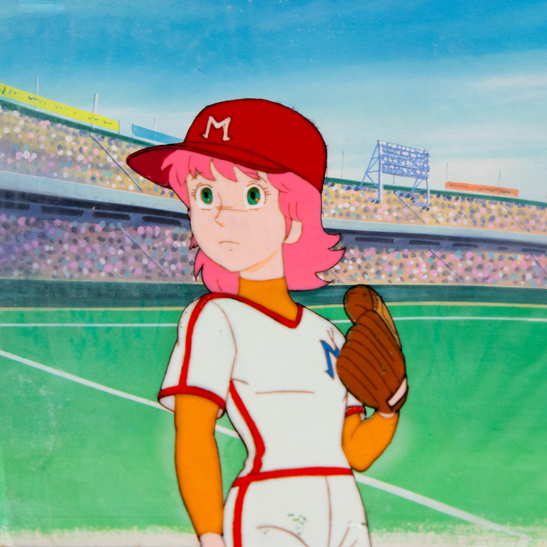 Magical Princess Minky Momo - Gigi at the Baseball Game - Production Cel & Background + Douga