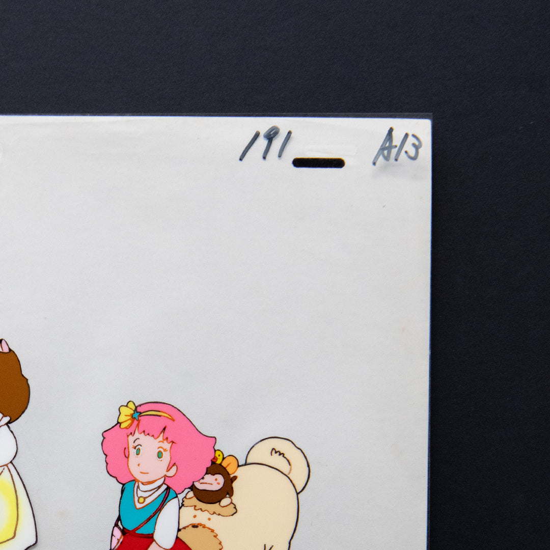 Magical Princess Minky Momo – Gigi Walking with Friends – original animation production artwork – detail 4