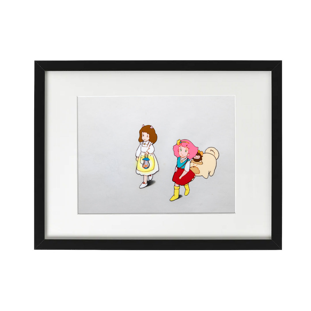 Magical Princess Minky Momo – Gigi Walking with Friends – original animation production artwork – detail 3