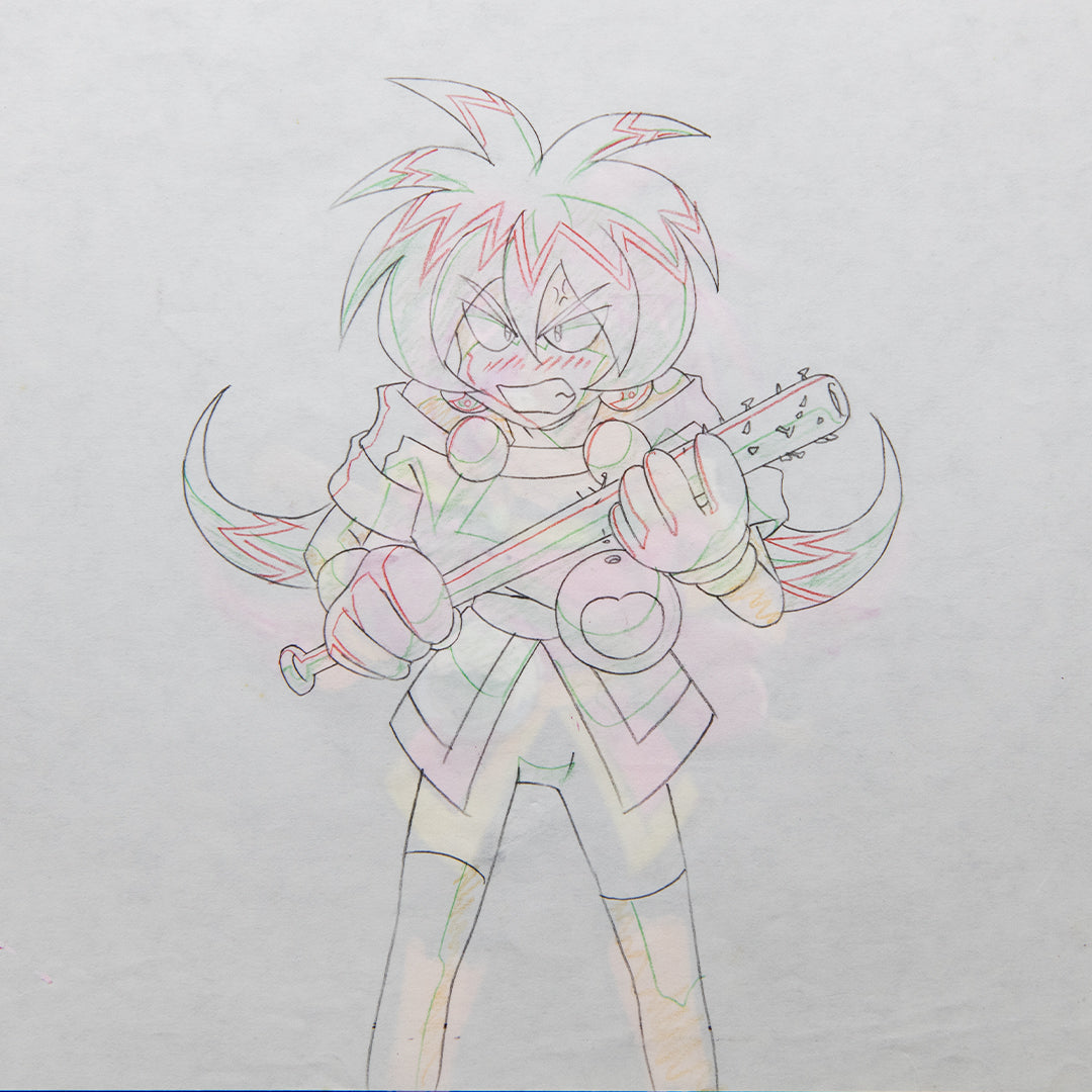 NG Knight Ramune & 40 – Princess Milk Angry – original animation production artwork – detail 4