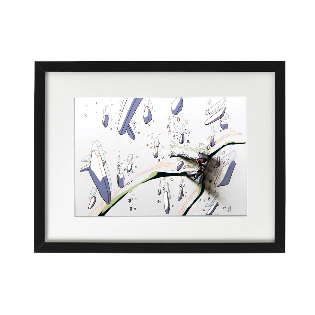 NG Knight Ramune & 40 – Action Scene – original animation production artwork – detail 3