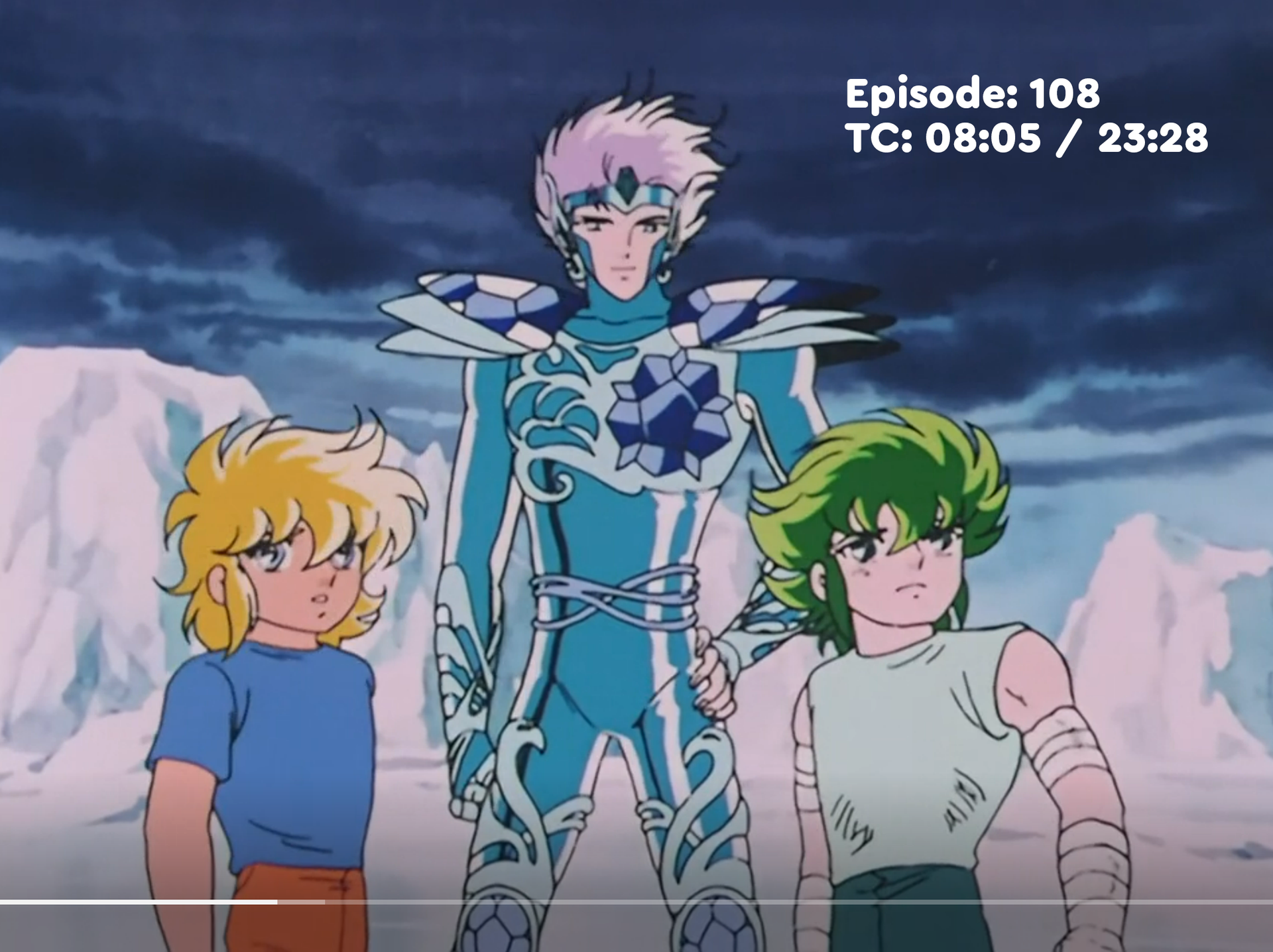 Saint Seiya - Crystal Saint and Kraken Isaac - Original Anime Production Cel and Douga (Episode 108, 08:05 Mark)