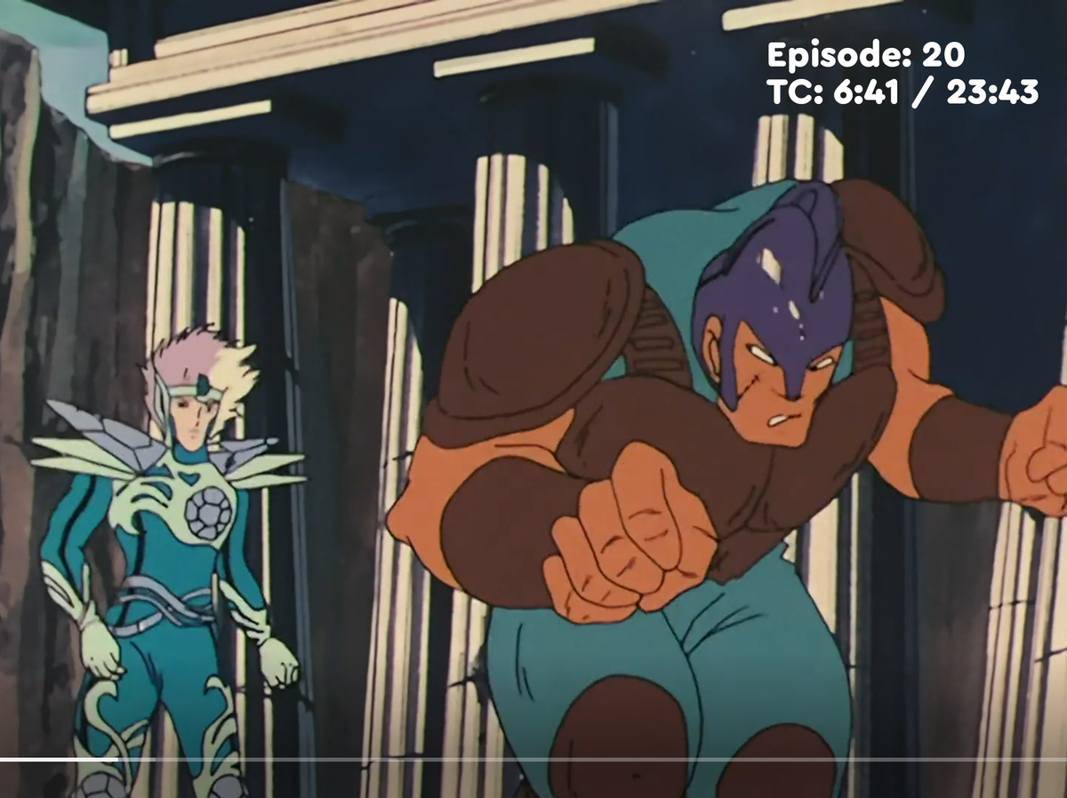 Saint Seiya – Crystal Saint Visiting the Pope – original animation production artwork – detail 4