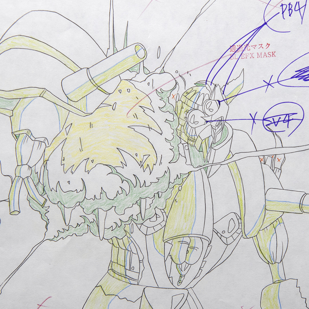 Super Bikkuriman – Mecha Explosion – original animation production artwork – detail 4