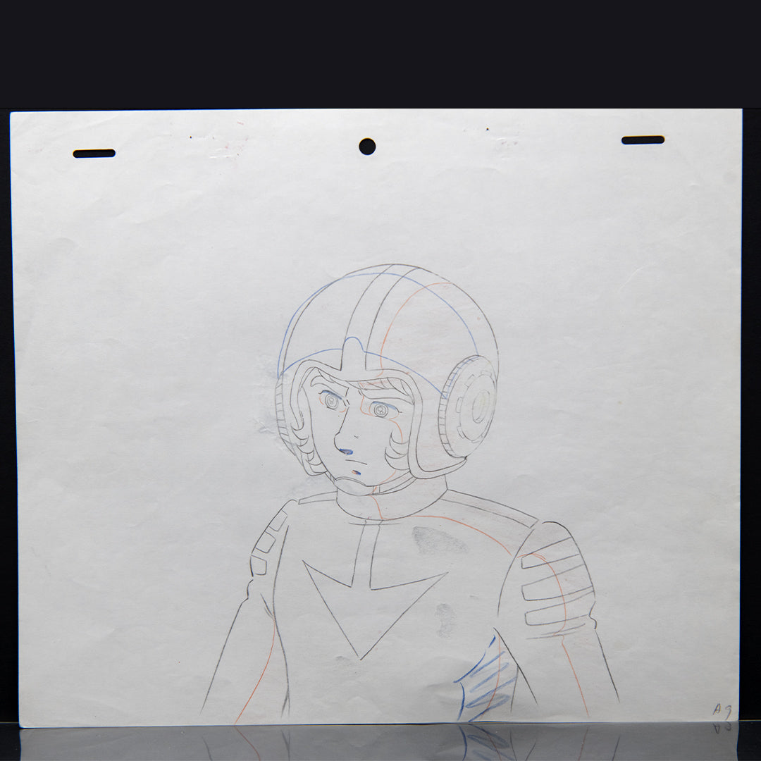 Space Battleship Yamato – Susumu Kodai – original animation production artwork – detail 2