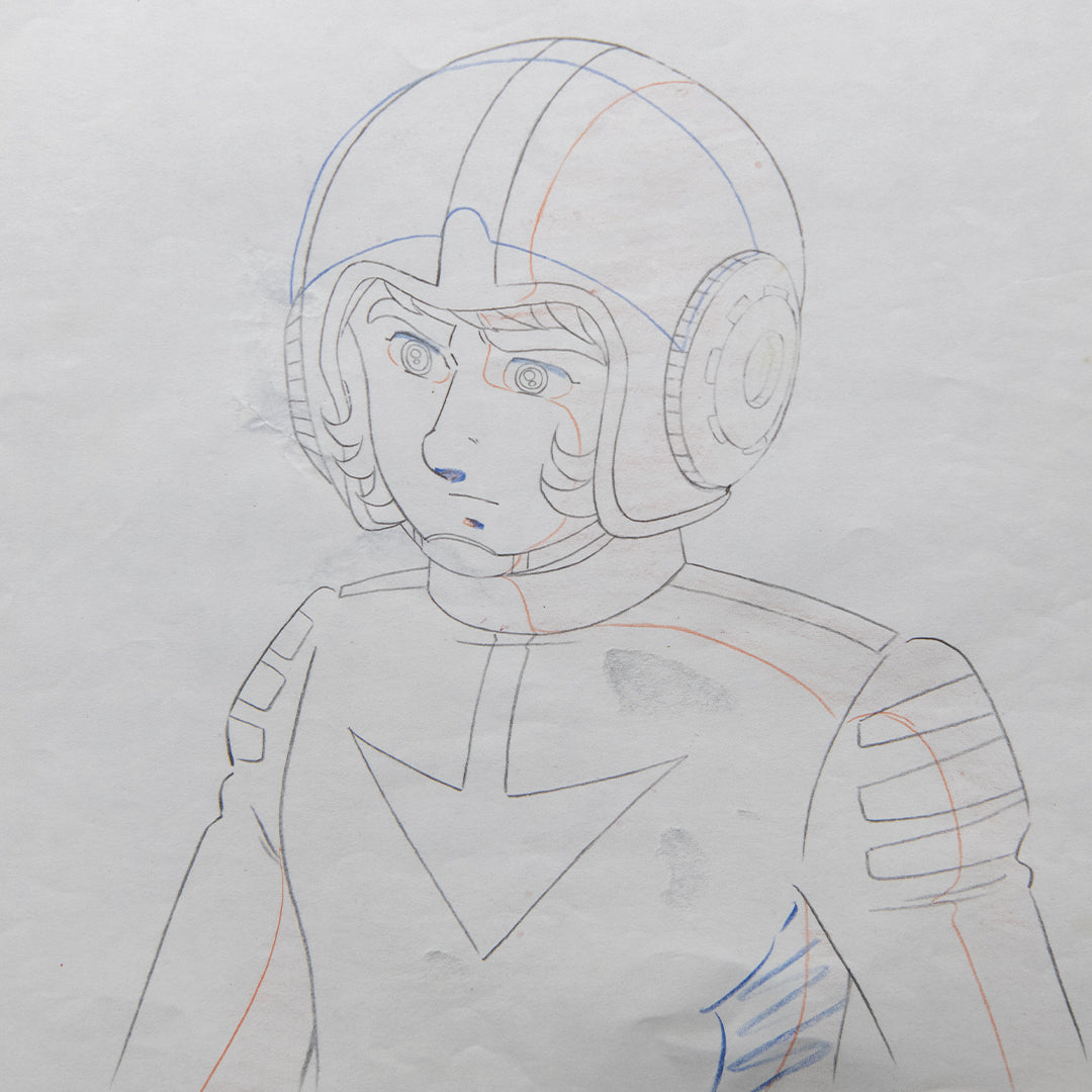 Space Battleship Yamato – Susumu Kodai – original animation production artwork – detail 4