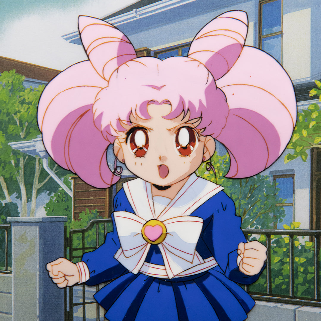Sailor Moon - Sailor Chibi Moon - Original Production Anime Cel + BG Copy