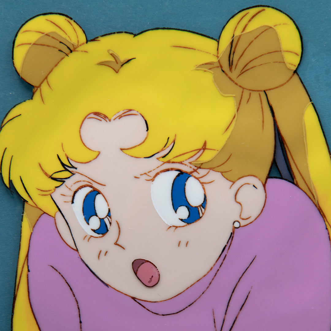 Sailor Moon - Usagi and Luna - Original Production Anime Cels + Douga and Envelope