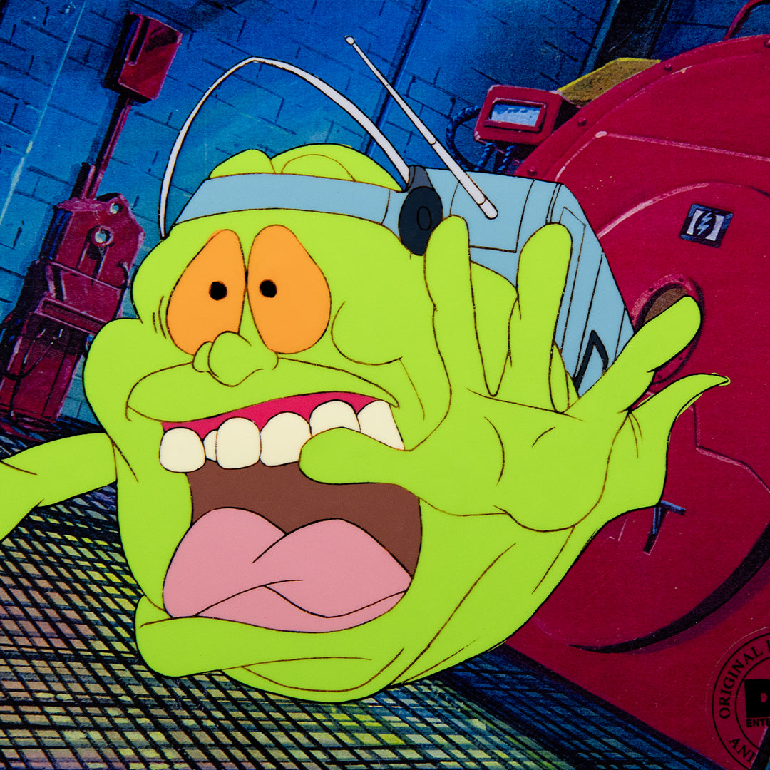 The Real Ghostbusters – Slimer – original animation production artwork – detail 2