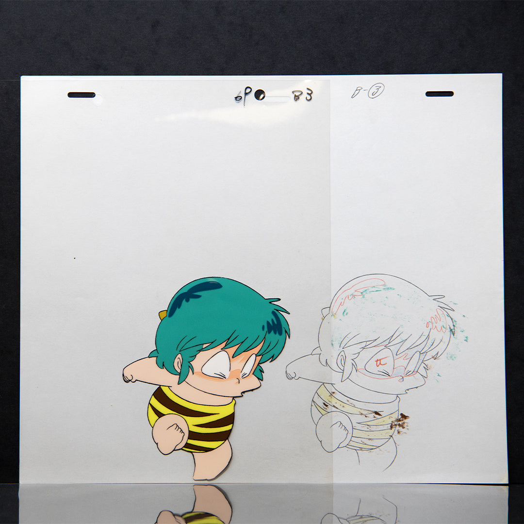 Urusei Yatsura (Lamu) - Ten sneezing - Original Production Cel Anime + Douga