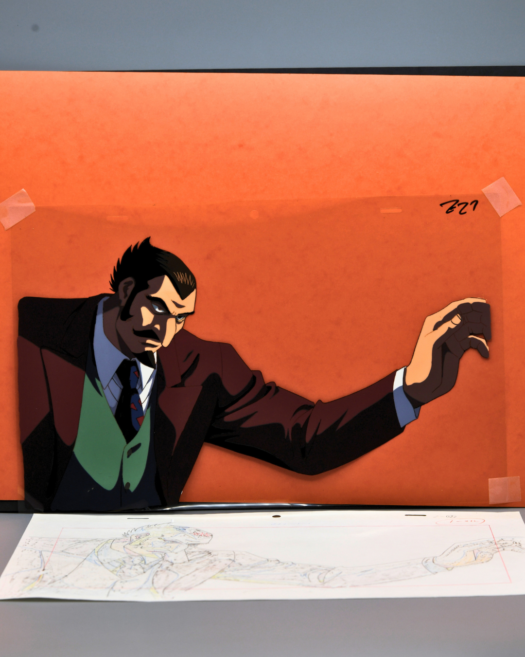 Black Jack: The Movie 1996 Chairman Brane original production cel with matching douga