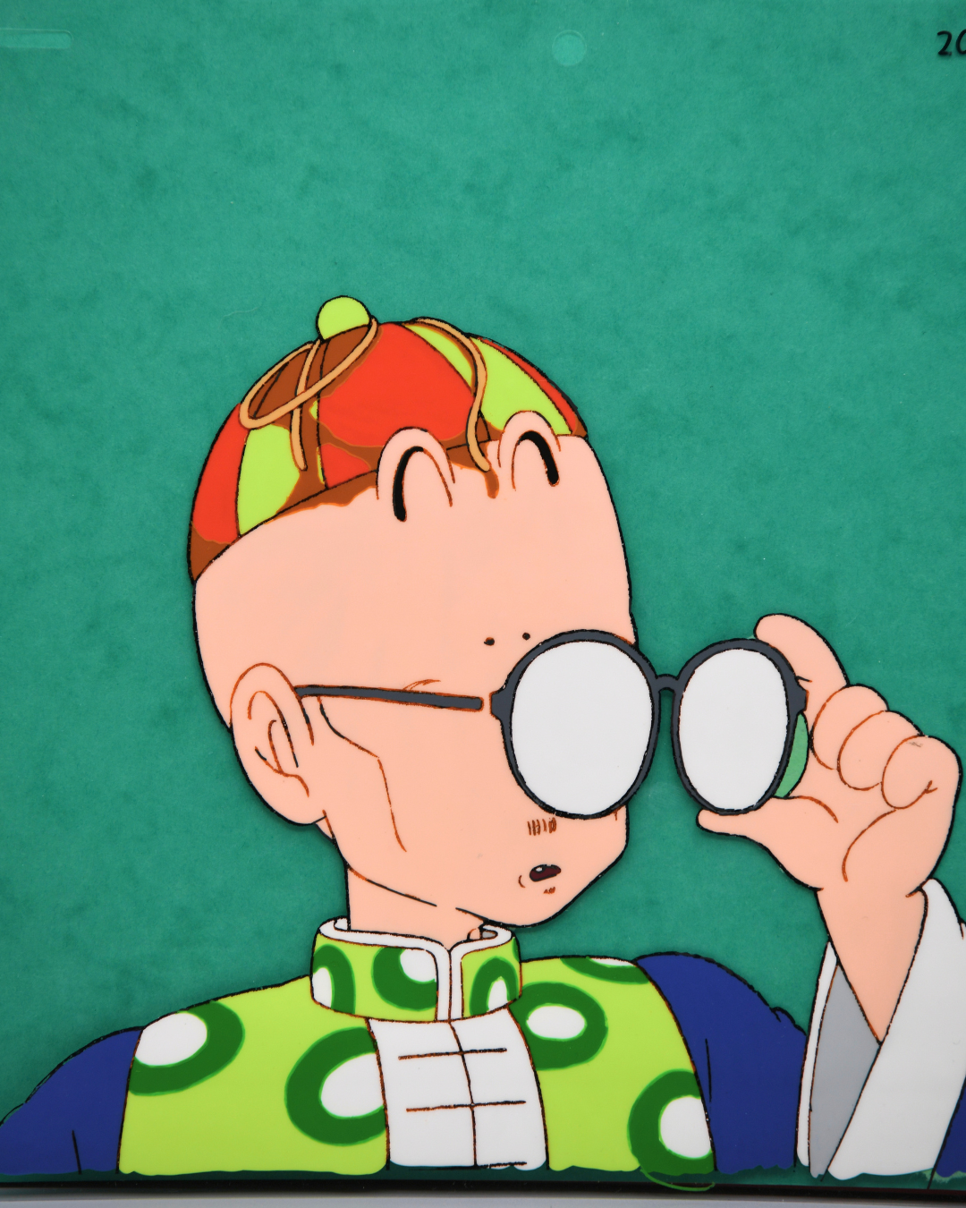 Tsuruten Tsun original hand-painted production cel from Dr. Slump, close-up