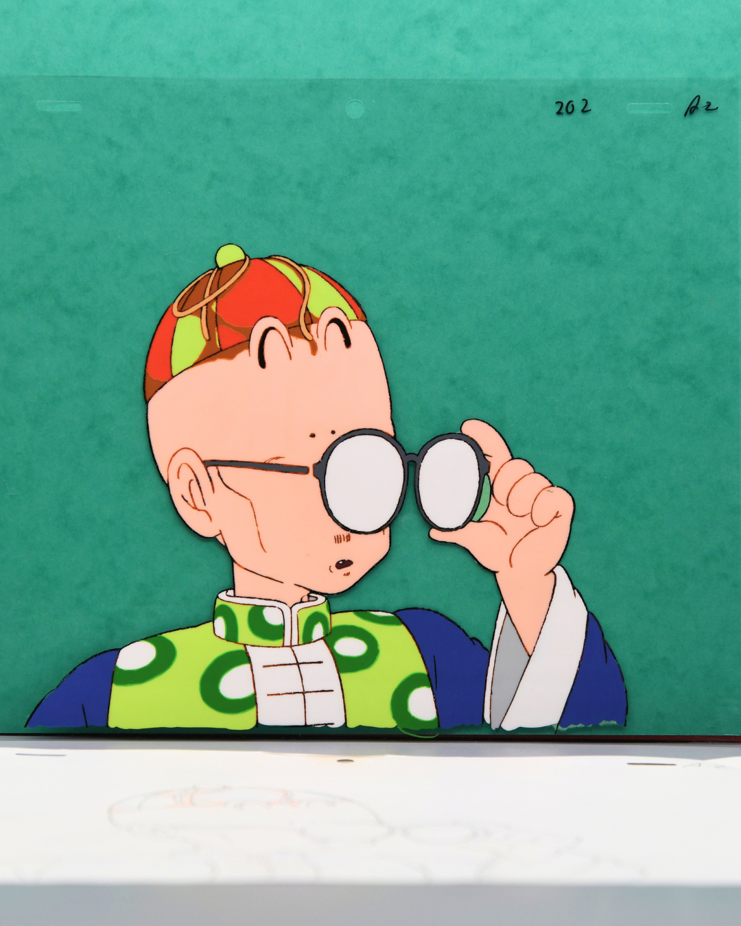 Dr. Slump Tsuruten Tsun original production cel with matching douga