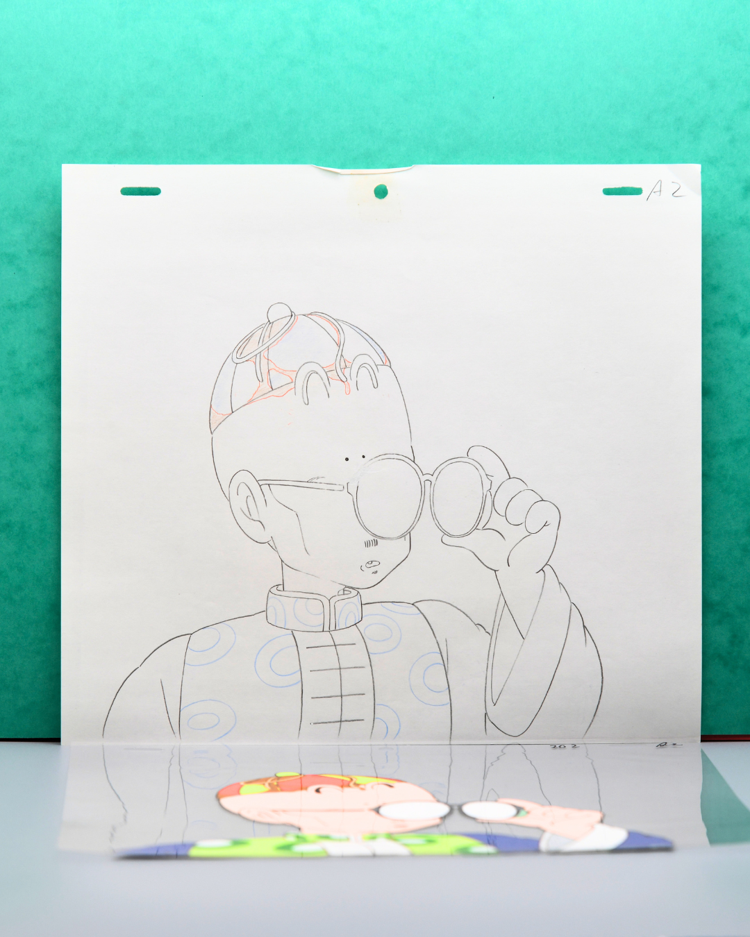 Tsuruten Tsun original production douga from Dr. Slump, full view