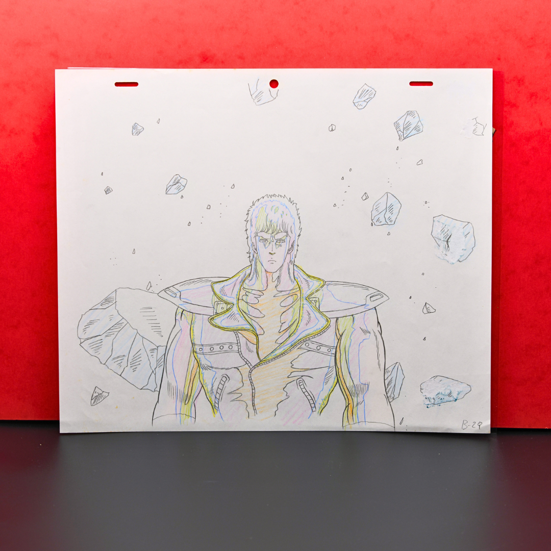 Kenshiro matching douga medium view with debris, Fist of the North Star The Movie 1986