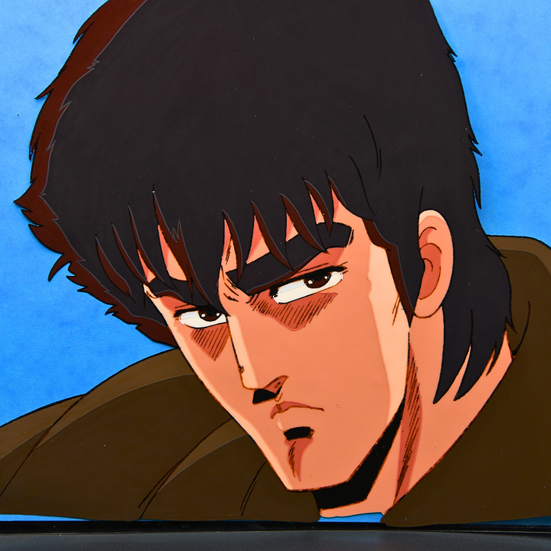 Kenshiro original Hokuto no Ken production cel portrait close-up