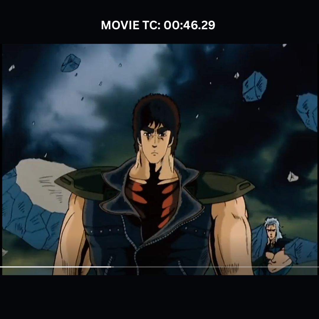 Matching Kenshiro film still from Fist of the North Star The Movie 1986