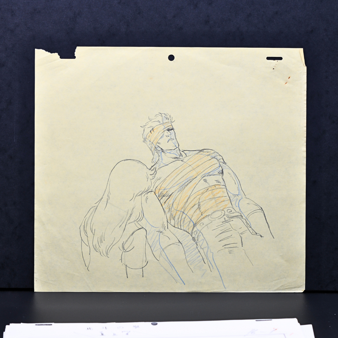 Ein original production drawing from Fist of the North Star 2 episode 117, injured and reclining