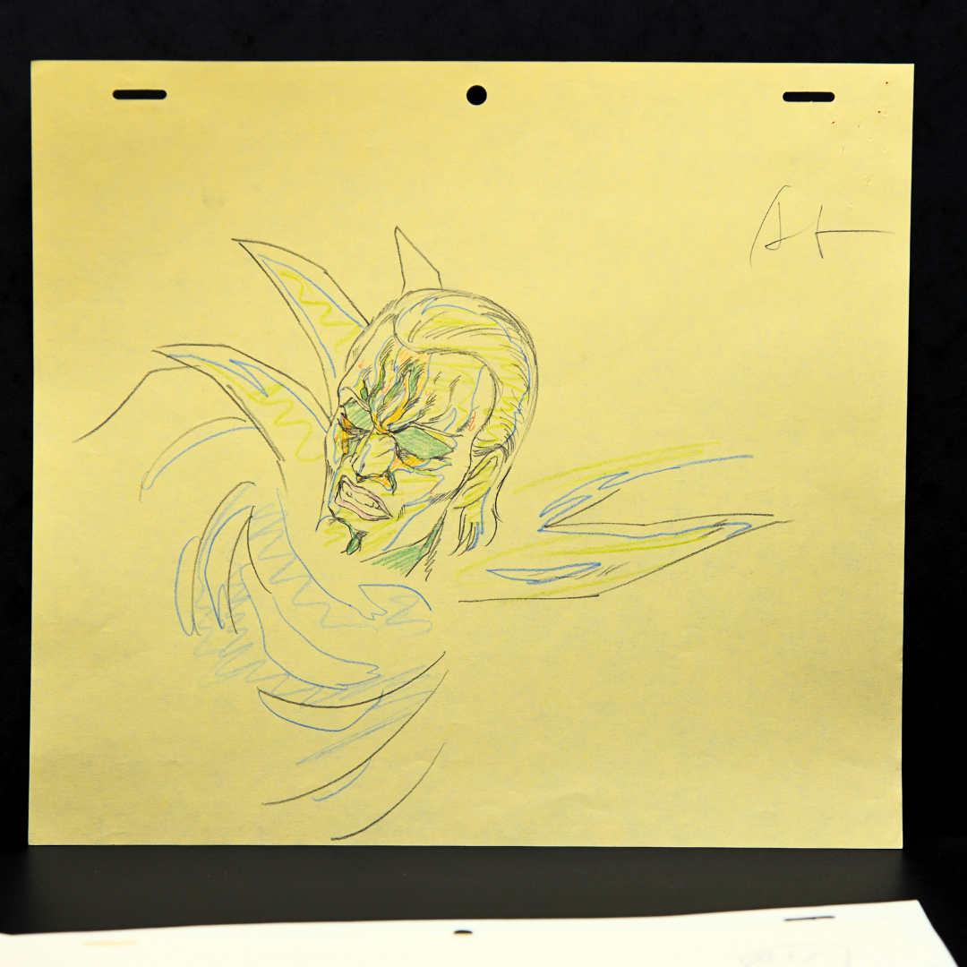 Jakoh original Masami Suda genga key animation drawing from Fist of the North Star 2, production artwork