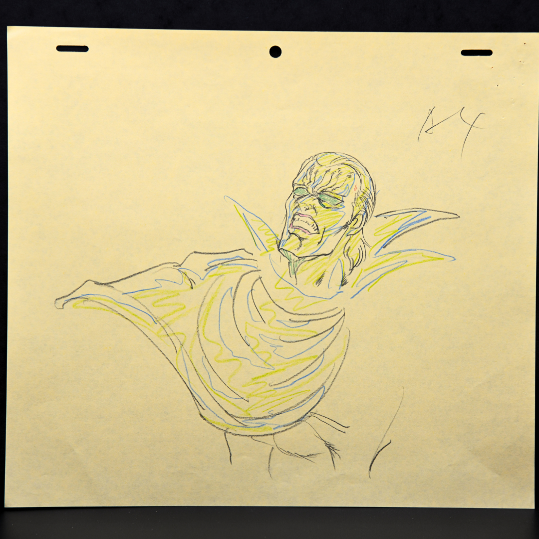 Jakoh original Masami Suda genga key animation drawing from Fist of the North Star 2, production artwork
