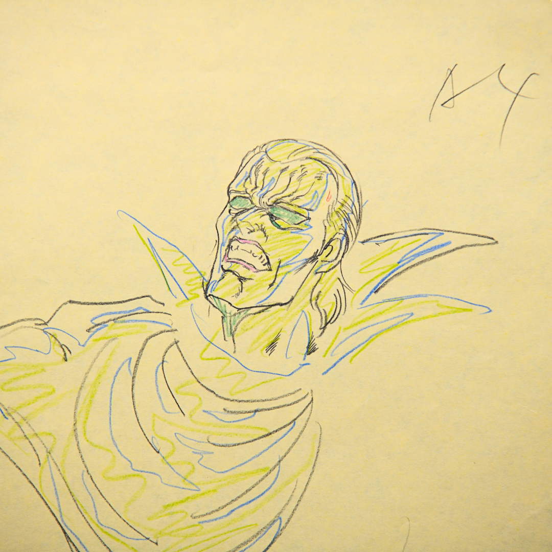 Jakoh original Masami Suda genga key animation drawing from Fist of the North Star 2, production artwork