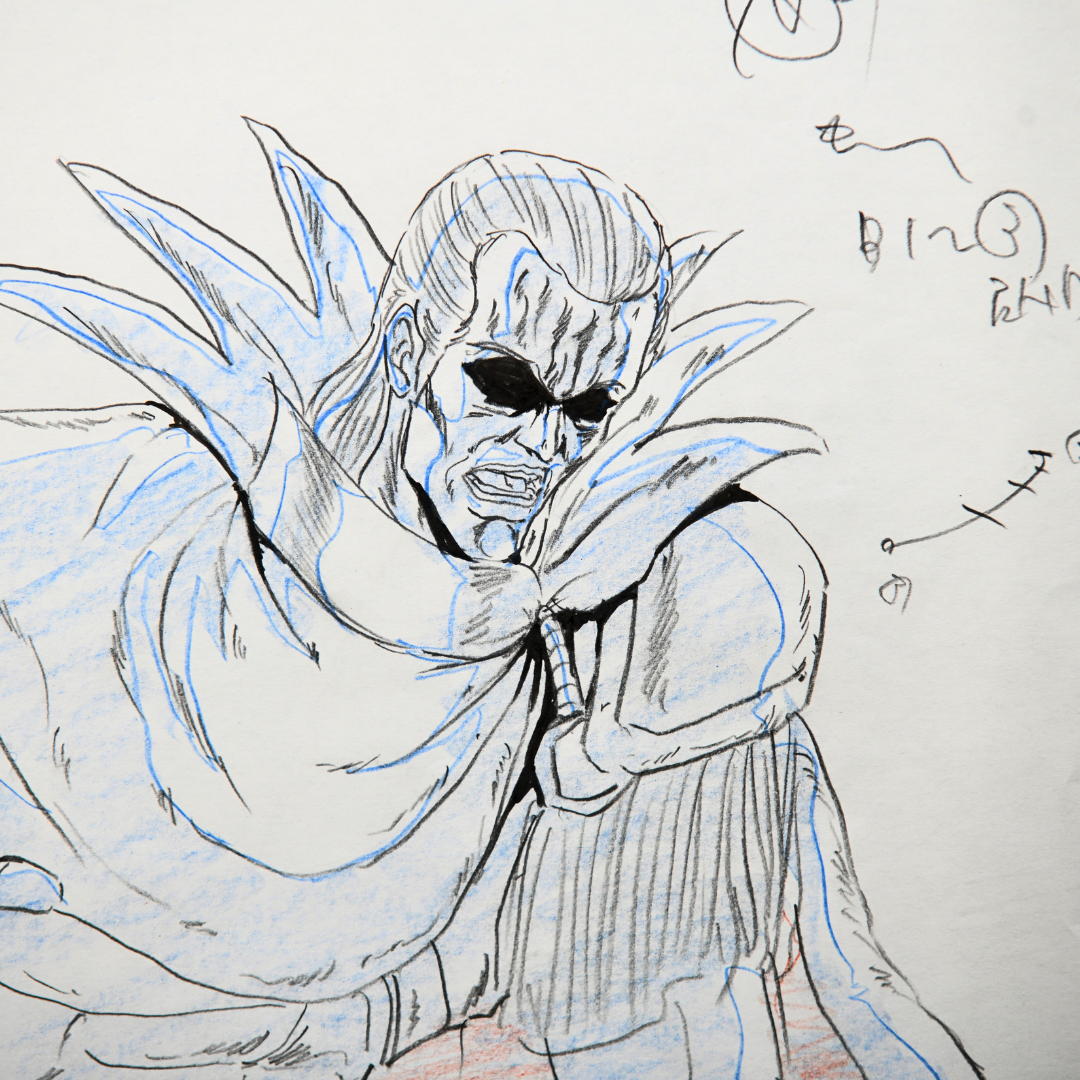 Jakoh original douga animation drawing from Fist of the North Star 2, production artwork