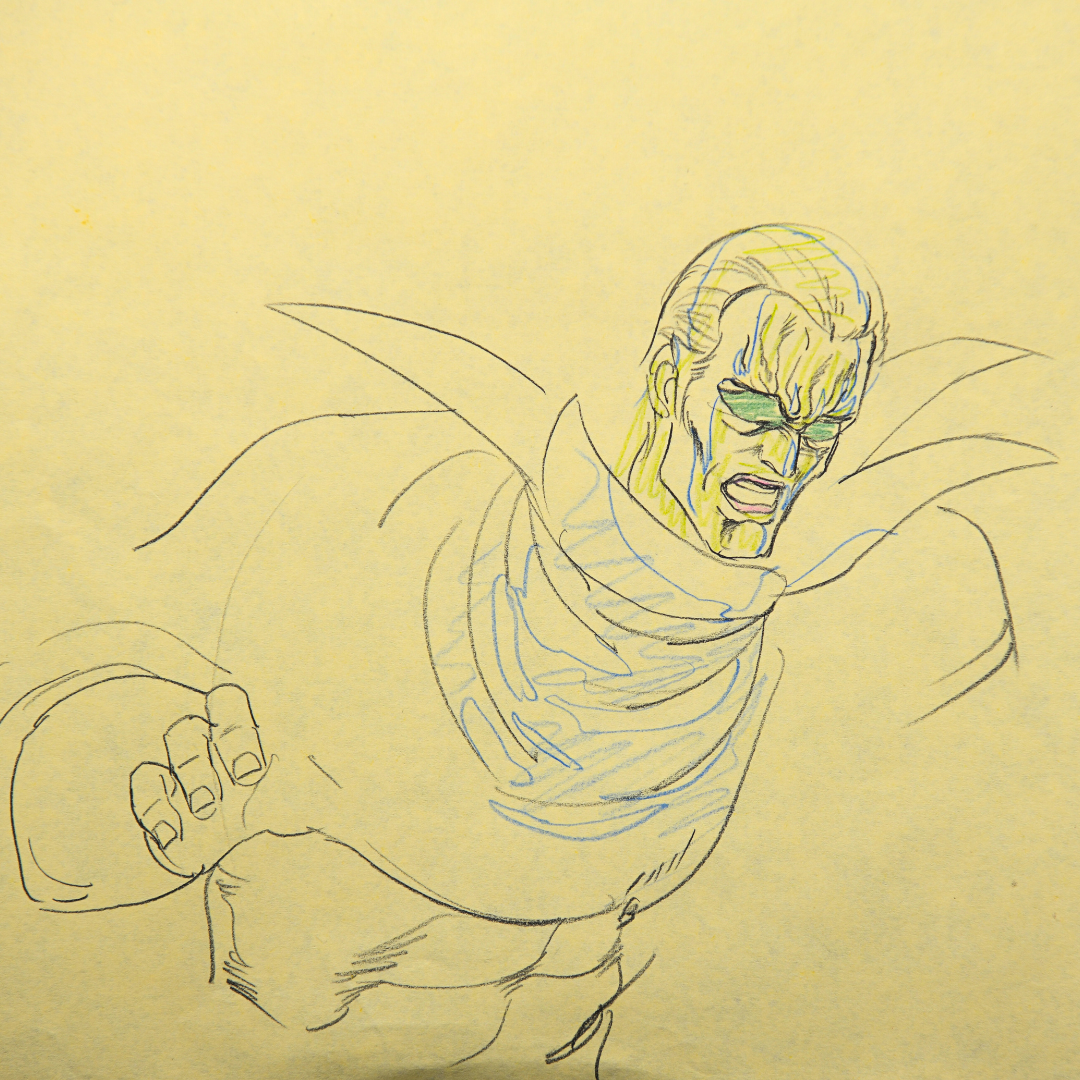Jakoh original Masami Suda genga key animation drawing from Fist of the North Star 2, production artwork