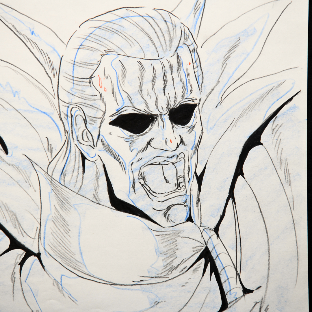Jakoh original douga animation drawing from Fist of the North Star 2, featured close-up