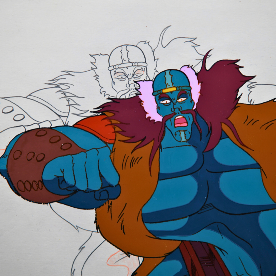 Kiba Daio Boss Fang character detail on original Fist of the North Star production cel