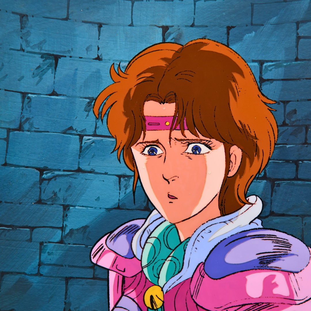 Close-up of Lin original production cel from Fist of the North Star Hokuto no Ken